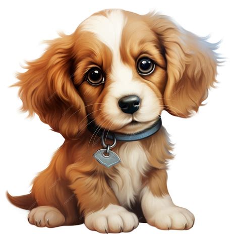 Premium Photo | Cute puppy clip art