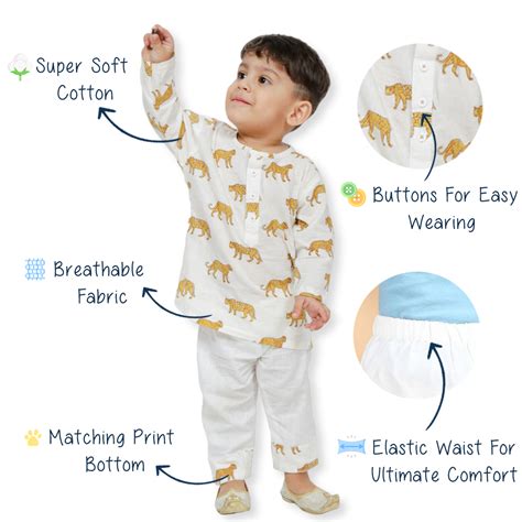 Polka Tots Kurta Pajama for Kids 100% Super Soft Cotton Night Suits fo ...