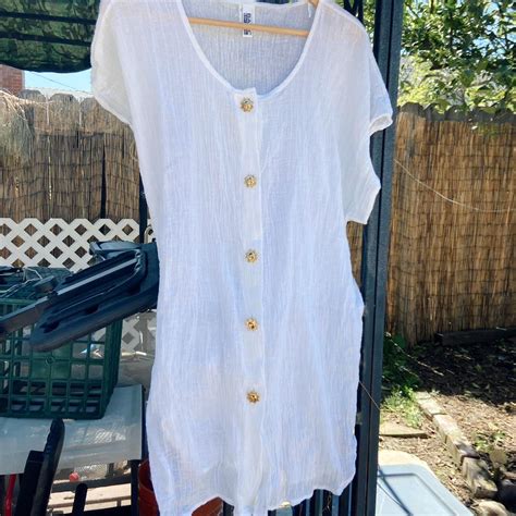 Women's White Cover-ups | Depop