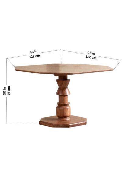 Buy Pali Octagonal Oriental Acacia Wood Dining Table Online – Freedom Tree