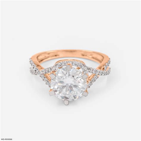 2.5 Carat Round Infinity Whirl Ring 9K Rose Gold – Maiora Diamonds