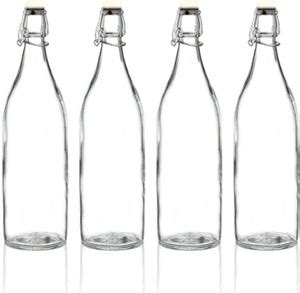 pb Papyrusbolsys Round Glass Water Bottles Transparent 1000 ml Bottle ...
