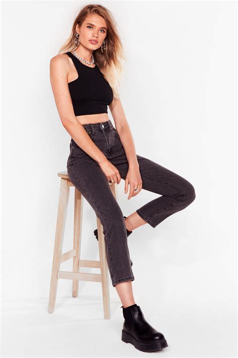 High Waisted Crop Jeans | Nasty Gal