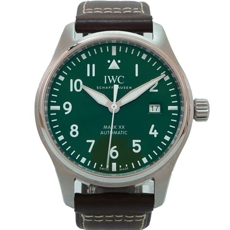 IWC Pilots Watch Mark XX Green Dial *2022* - Inventory 4110 - DelrayWatch.com
