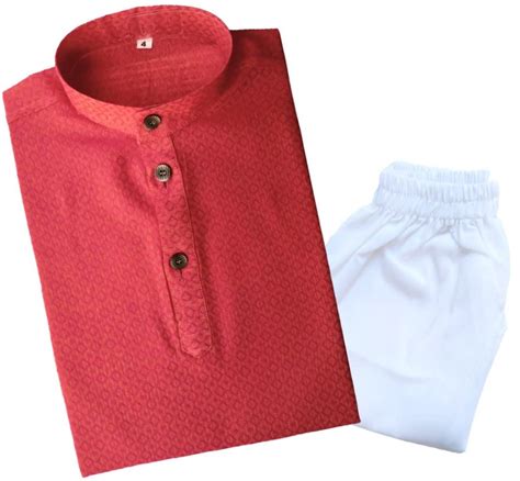 Buy TinySteps Summer Wear Kids Ethnic Handloom Cotton Kurta Pyjama Set ...