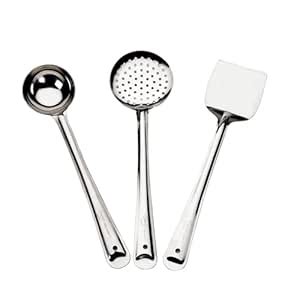 Buy SHINI LIFESTYLE Stainless Steel Set of Ladle (Karchhi), Skimmer ...