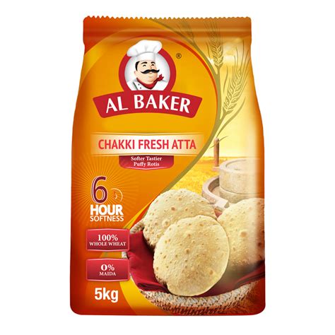 Albaker From Dubai, Chakki Fresh Atta, Whole Wheat Flour 5 kg | Lazada