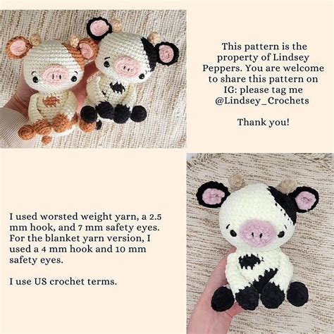 Image result for Crochet Cow Pattern Free