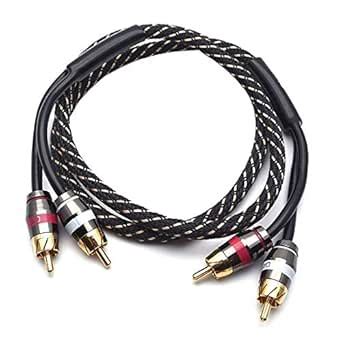 Sydien Sydein 3ft/1m RCA Subwoofer Cable, 2RCA Male to 2RCA Male Stereo ...