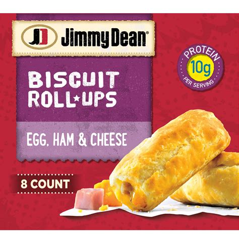 Buy Jimmy Dean Egg Ham & Cheese Biscuit Roll Ups, 12.8 oz, 8 Ct Frozen ...