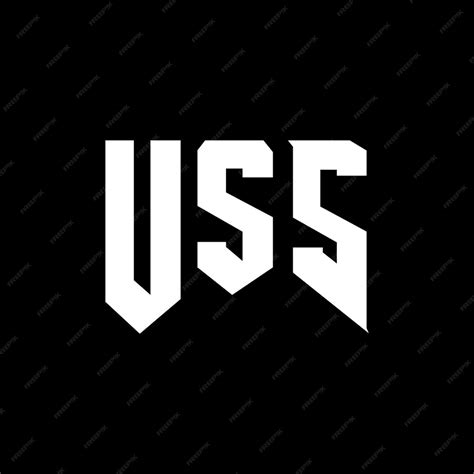 "Логотип ""USS"" для технологической компании ""U.S.S."" - черно-белая ...