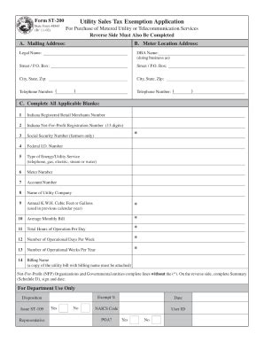 IN DoR ST-200 2002 - Fill out Tax Template Online