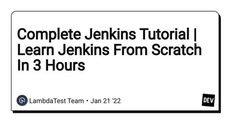 Image result for Jenkins File Tutorial