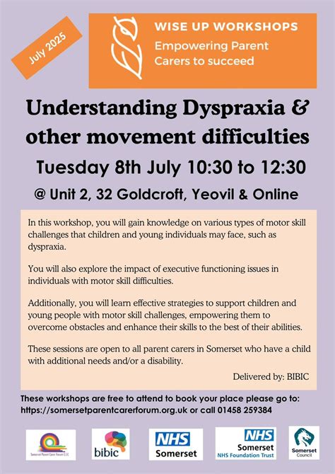 WISE Understanding Dyspraxia & other movement difficulties, Unit 2 32 ...