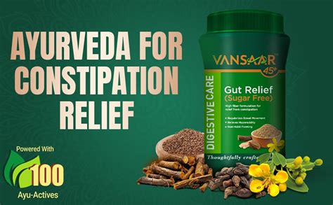 Vansaar 45+ Isabgol Gut Relief (Sugar free) 200g| Relieves Constipation ...