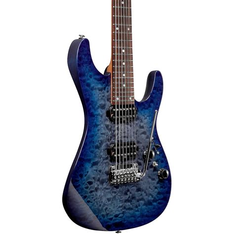 Ibanez AZ427P2QM Premium 7-String Electric Guitar Twilight Blue Burst