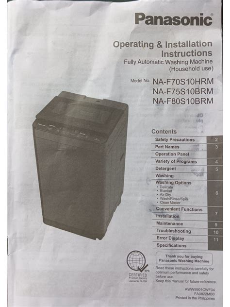 Image result for Samsung Washing Machine Operating Manual