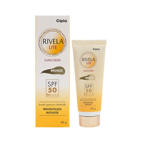 Buy Rivela Lite Bronze Sunscreen SPF 50 PA++++, 40gm : ClickOnCare.com