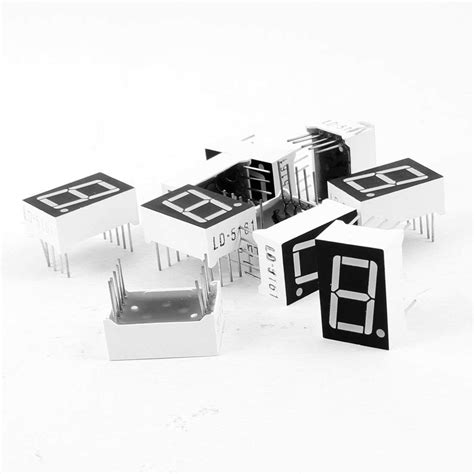 Embedded kart Common Cathode 10-Pin 1 Bit 7 Segment 0.56" Red LED ...