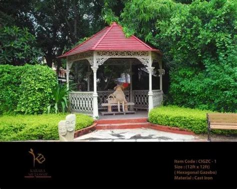 Cast Iron Gazebos - The Grand Marble Rectangular Outdoor Gazebo Trader ...