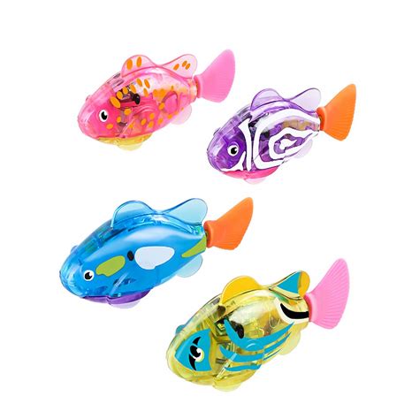 4Pcs Cat Robot Fish Toys Swimming Robotic Fish Moving Interactive Toys ...