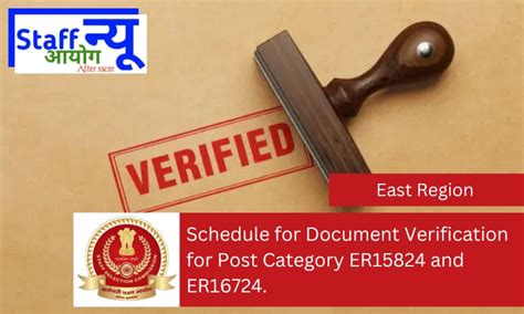 Schedule for Document Verification for Post Category ER15824 and ...
