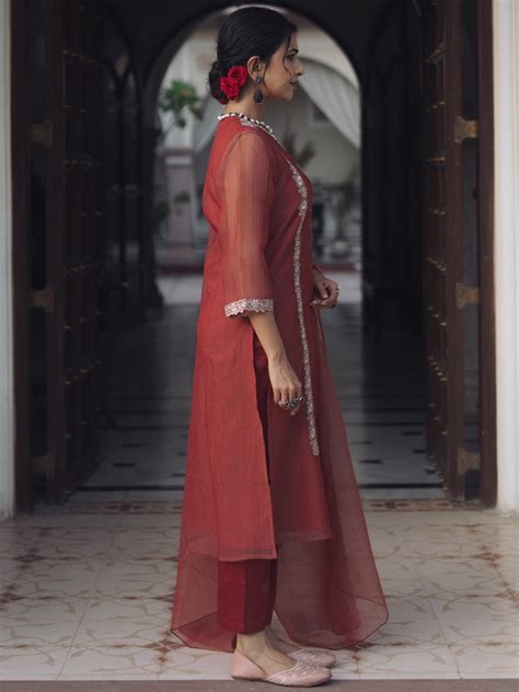 Buy Women's Embroidered Straight Kurta Set with Dupatta Online in India ...