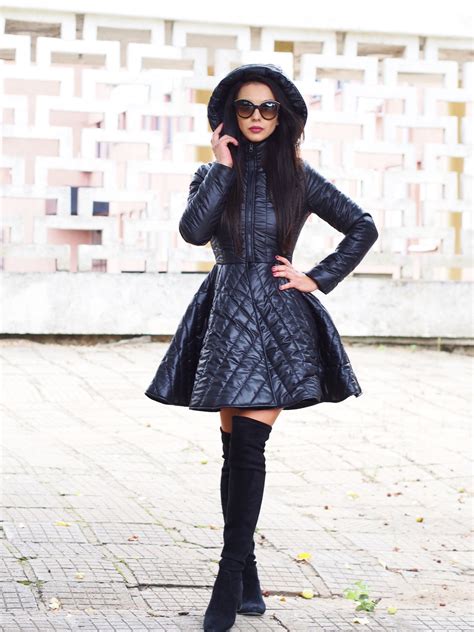 Extravagant Black Quilted Jacket,women Quilted Coat,black Peplum ...