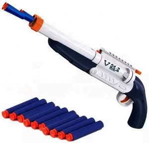 Wishkart 2 in 1 Double Barrel Blast Gun with Foam Bullets & Shell ...