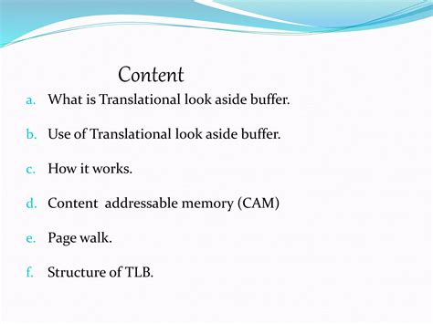Translation lookaside buffer | PPTX