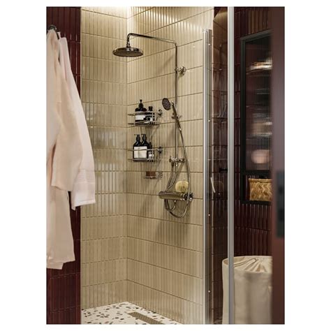 BROFJÄRDEN shower shelf, chrome effect, 33x12 cm (13x4 ¾") - IKEA