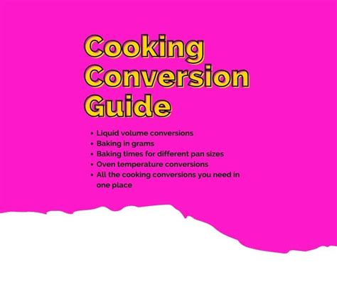 Cooking Conversion Tips 的图像结果