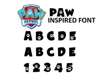 Paw patrol font | Etsy