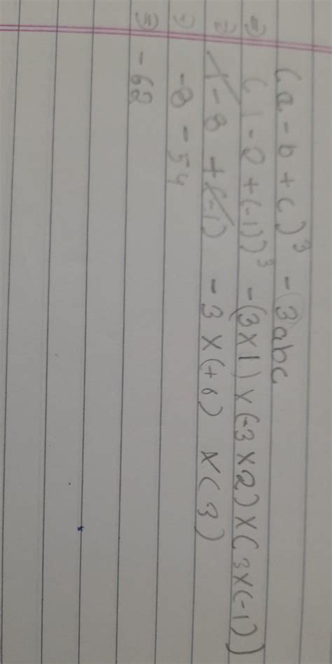 If a=1,b=2 and c= -1 find the value of each of the following ...
