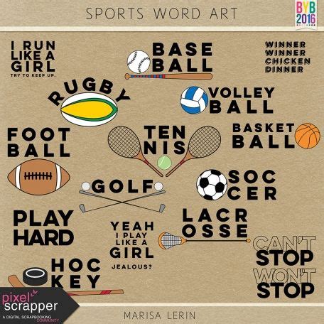 Sports Word Art 的图像结果