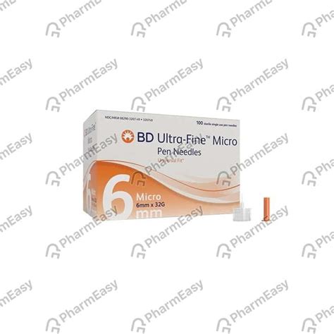 Buy BD ULTRA FINE INSULIN 32 G X 6 MM PEN NEEDLE 1 NO'S Online & Get ...