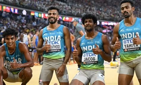 World Athletics C'ships: Indian men's 4x400m relay team almost beats ...