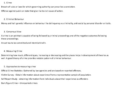 Unit 2 and 3 - unit 2 and 3 - 1. Crime Breach of rules or laws for ...