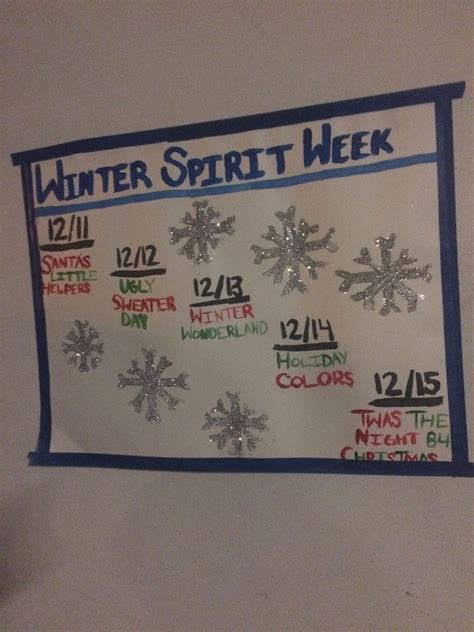 Winter Spirit Week Ideas