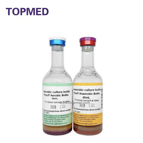 30ml Plus/F Aerobic/Anaerobic Culture Bottle - Blood Culture Bottle and ...