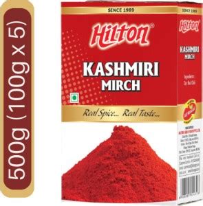 HILTON Vale Kashmiri Chili Powder 500gm in Food Grade packing cool ...