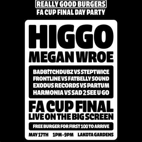 FA Cup Final Day Party w/ Higgo, Megan Wroe + more, Lakota, Bristol, 17 ...
