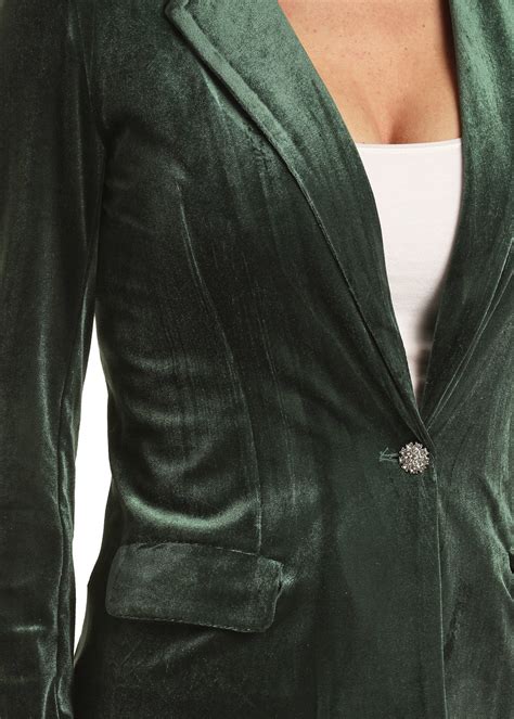 Panhandle Slim® Women's Single Button Green Velvet Western Blazer ...