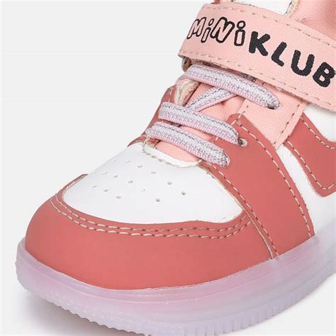 Miniklub Girls Pink Colourblocked Light Boots