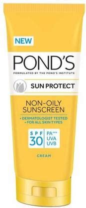 POND's Sunscreen - SPF 50 PA+++ Sun Protect Non-Oily Sunscreen SPF 30 ...