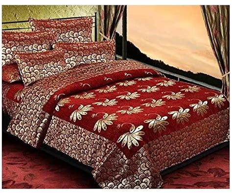 OMAJA HOME Super Soft Touch King Size Woolen Velvet Bed Sheet with 2 ...