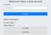 Animated Multi-step Form For React Native | ReactJs Component