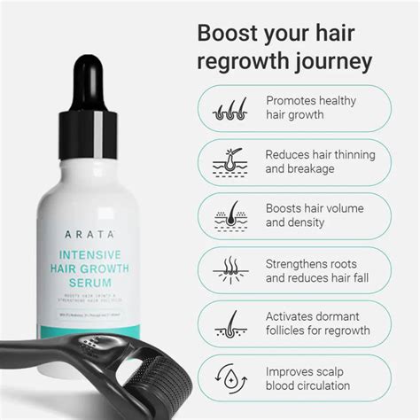 90-Days Hair Growth Kit | Intensive Hair Growth Serum (Pack of 3) + De ...