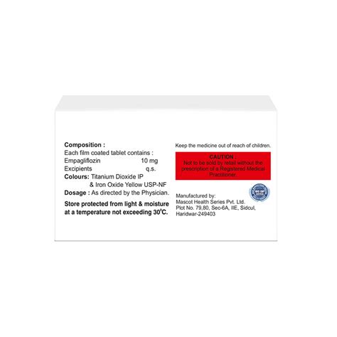 Empagliflozin Tablet 10mg Uses, Price & Details | Generic Remedy