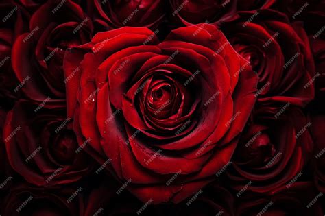 Faded red rose flower background | Premium AI-generated image